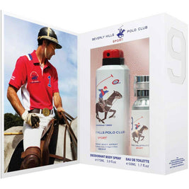 Gift Set Beverly Hills Polo Club: 1982 - Sport 8, Eau De Toilette, Ανδρικό, 50 ml + 1982 - Sport 9, Αντιιδρωτικό Αποσμητικό Spray, Γυναικείο, 150 ml