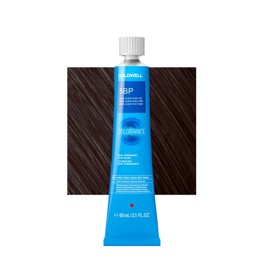 Goldwell, Colorance, Demi-Permanent Hair Dye, 5BP Medium Pearly Couture Brown, 60 ml