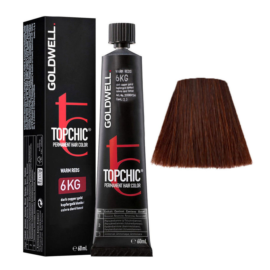 Goldwell, TopChic, Μόνιμη Βαφή Μαλλιών, 6Kg Dark Copper Blonde, 60 ml