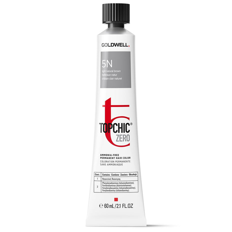 Goldwell, TopChic Zero, Μόνιμη Βαφή Μαλλιών, 5N Light Natural Brown, 60 ml