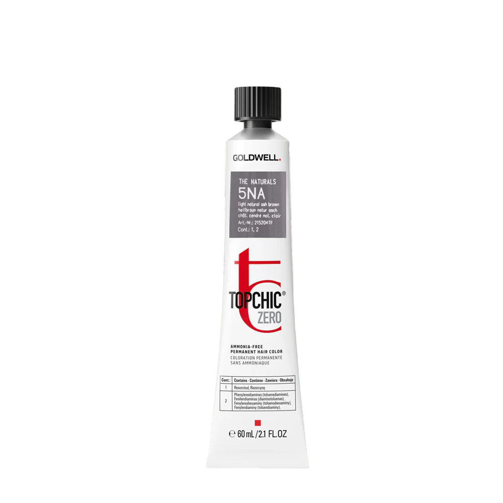Goldwell, TopChic Zero, Μόνιμη Βαφή Μαλλιών, 5NA Light Natural Ash Brown, 60 ml