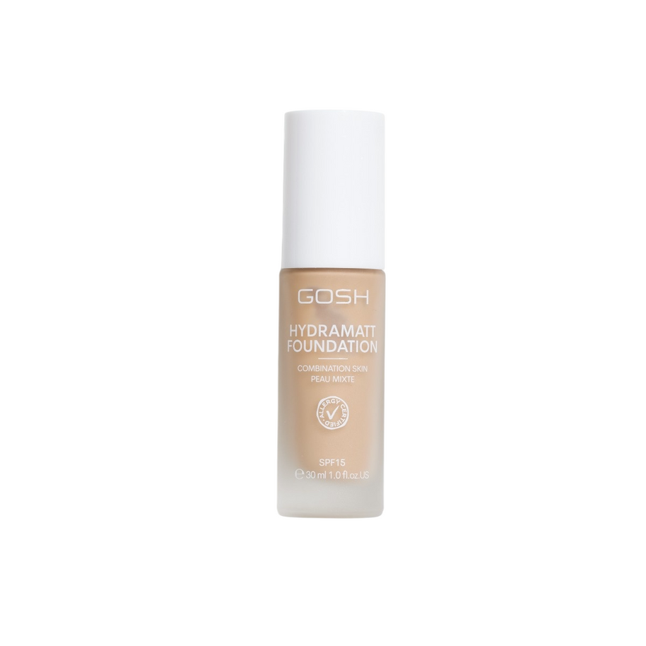 Gosh, Hydramatt, Matte, Υγρό Foundation, 002N, Very Light, SPF15, 30 ml