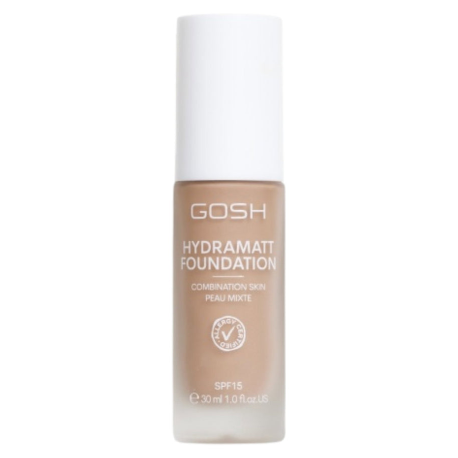 Gosh, Hydramatt, Vegan, Matte, Υγρό Foundation, 010N, Light Dark, SPF 15, 30 ml *Tester