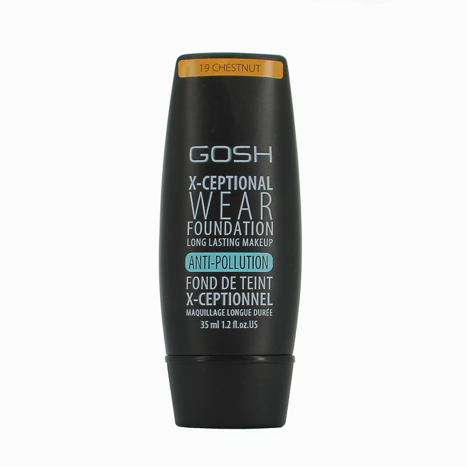 Gosh, X-Ceptional Wear, Vitamin E, Long Lasting, Κρέμα Foundation, 19, Chestnut, 30 ml