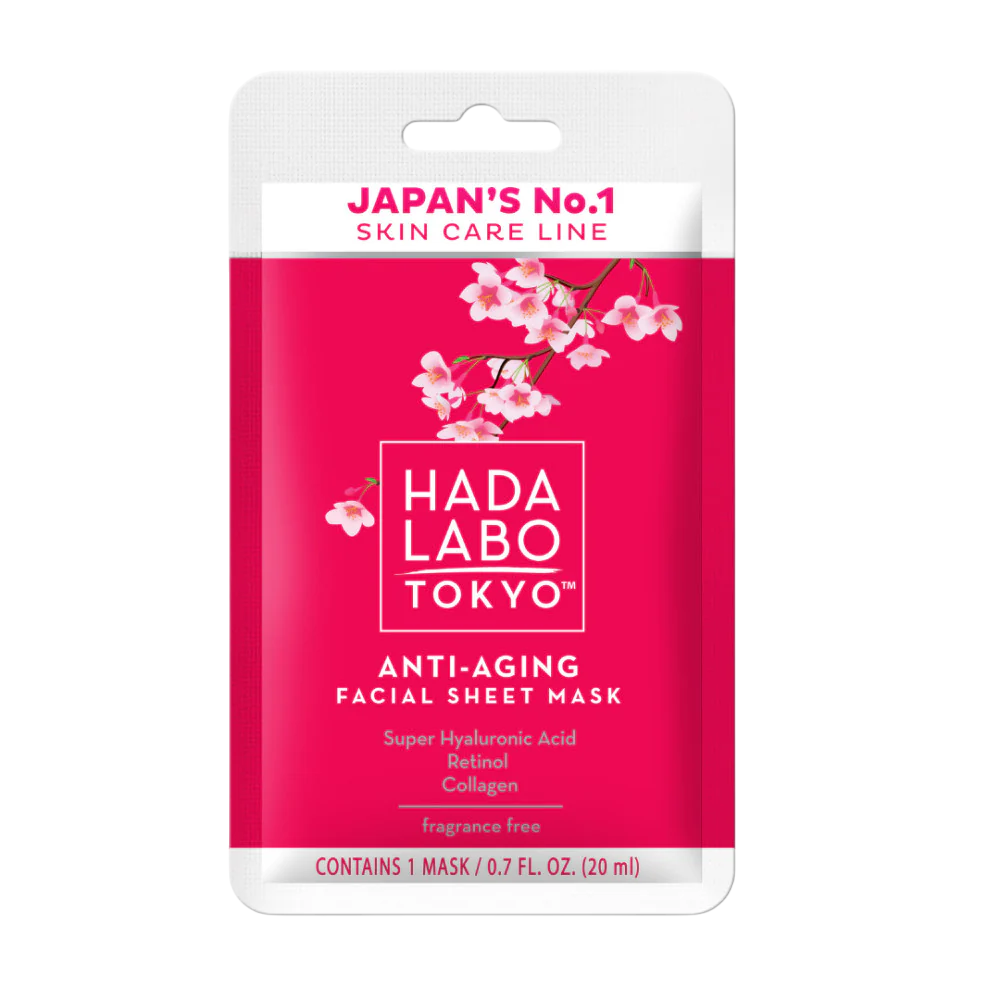 Hada Labo Tokyo, Hada Labo, Hyaluronic Acid & Collagen, Αντιγήρανσης, Sheet Mask, Για το Πρόσωπο, Day, 20 ml