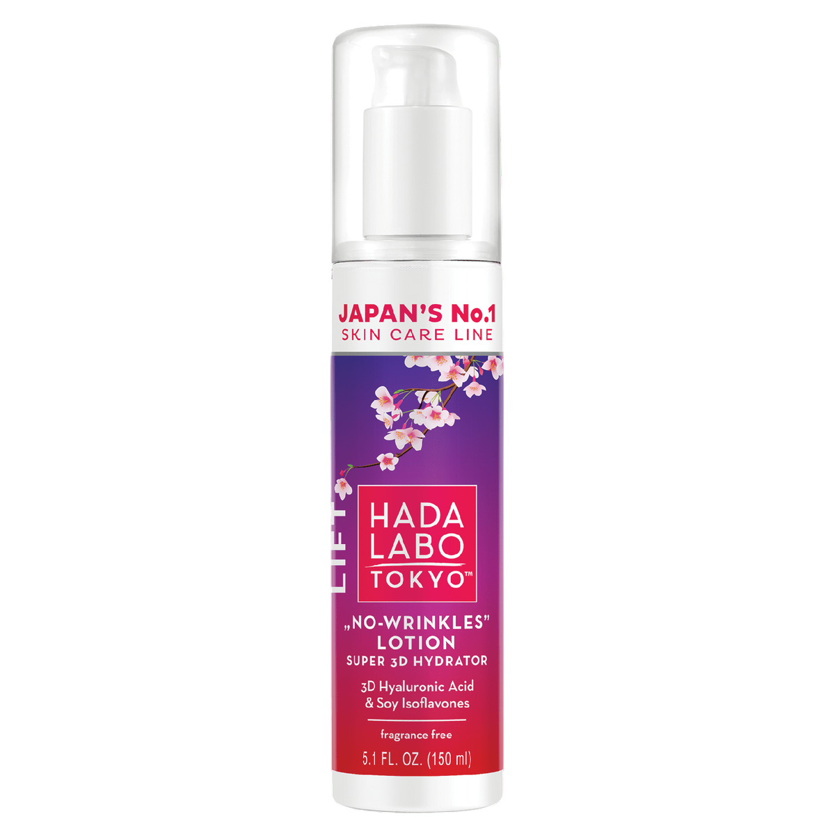 Hada Labo Tokyo, No-Wrinkles, Hyaluronic Acid, Αντιρυτιδικός & Ενυδατική, Day, Lotion, Για το Πρόσωπο, 150 ml