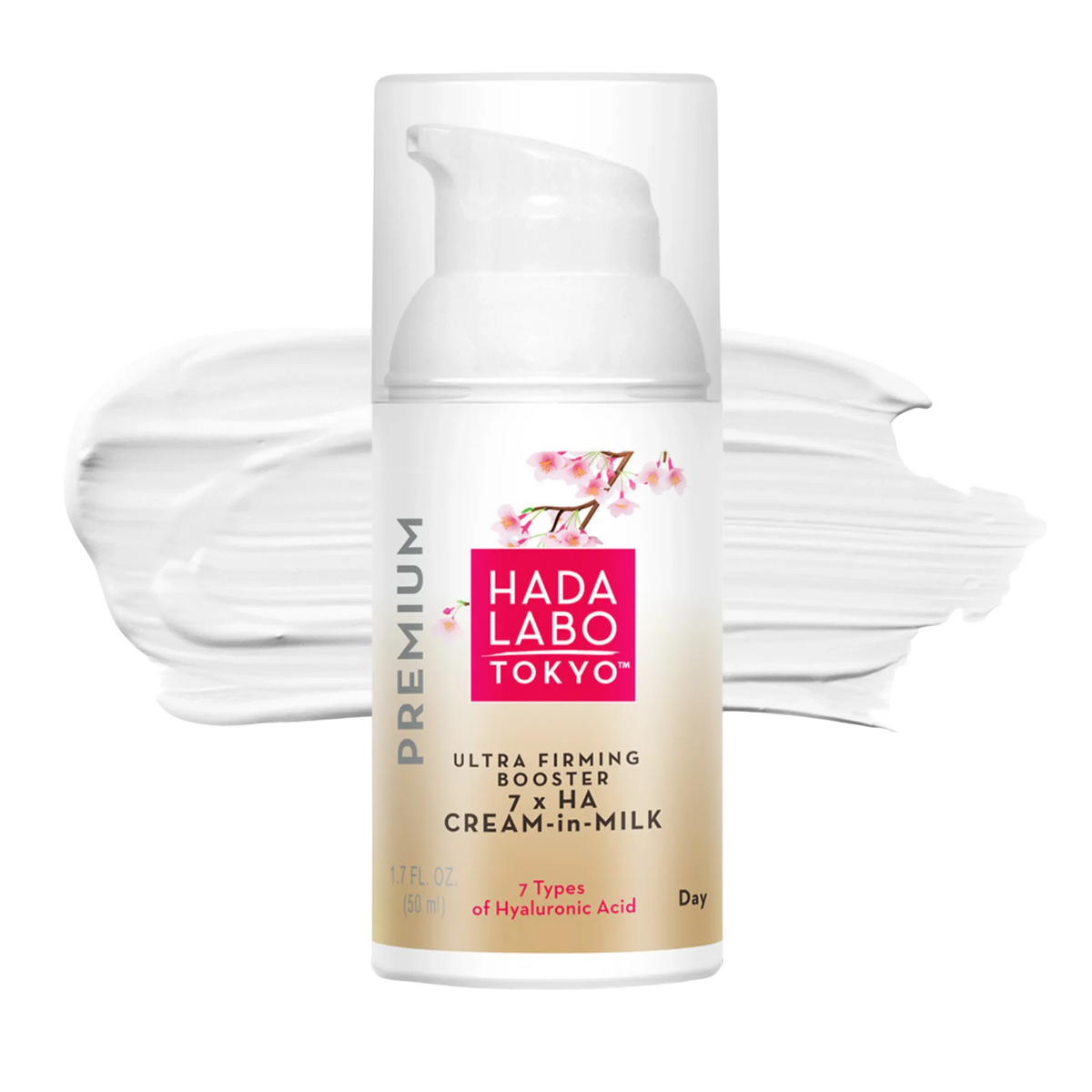 Hada Labo Tokyo, Premium, 7 x Ha, Σύσφιξης & Radiance, Milk Cream, Για το Πρόσωπο, 50 ml