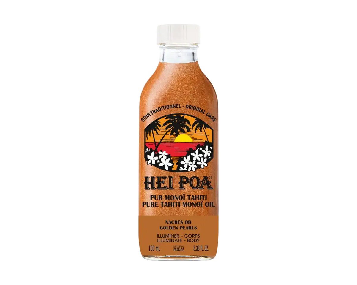 Hei Poa, Pure Thaiti Manoi, Nacres Or, Illuminating, Coconut, Έλαιο Σώματος, 100 ml