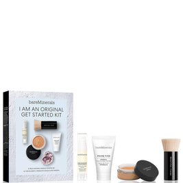 I Am An Original Set BareMinerals: Prime Time, Vitamin E, Smooth Wear, Foundation Primer, Golden Tan, 15 ml + + Mineral Veil, Matte Finish, Loose Πούδρα Σταθεροποίησης, Golden Tan, 2 g + BareMinerals, Setting, Πινέλο Πούδρας
