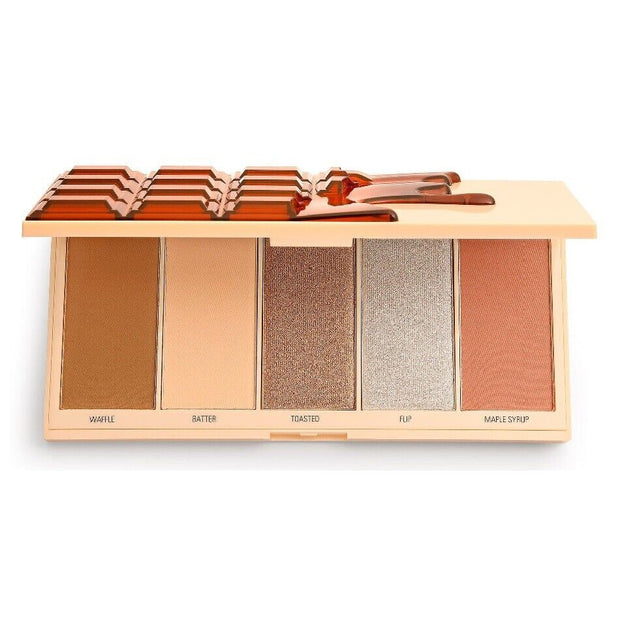 I Heart Revolution, Chocolate, Highlighting, Για το Πρόσωπο Palette, Waffle, 5 Shades, 18 g