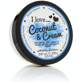 I Love, Coconut & Cream, Ενυδατικό, Body Butter, 200 ml