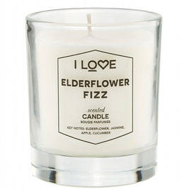 I Love, Elderflower Fizz, Raspberry, Scented Candle, 160 g