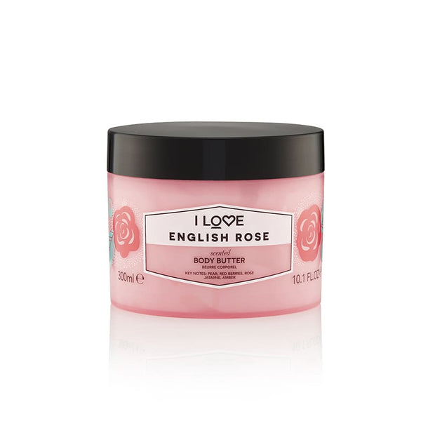 I Love, Signature Collection, Vegan, Ενυδατικό, English Rose, Body Butter, 330 ml