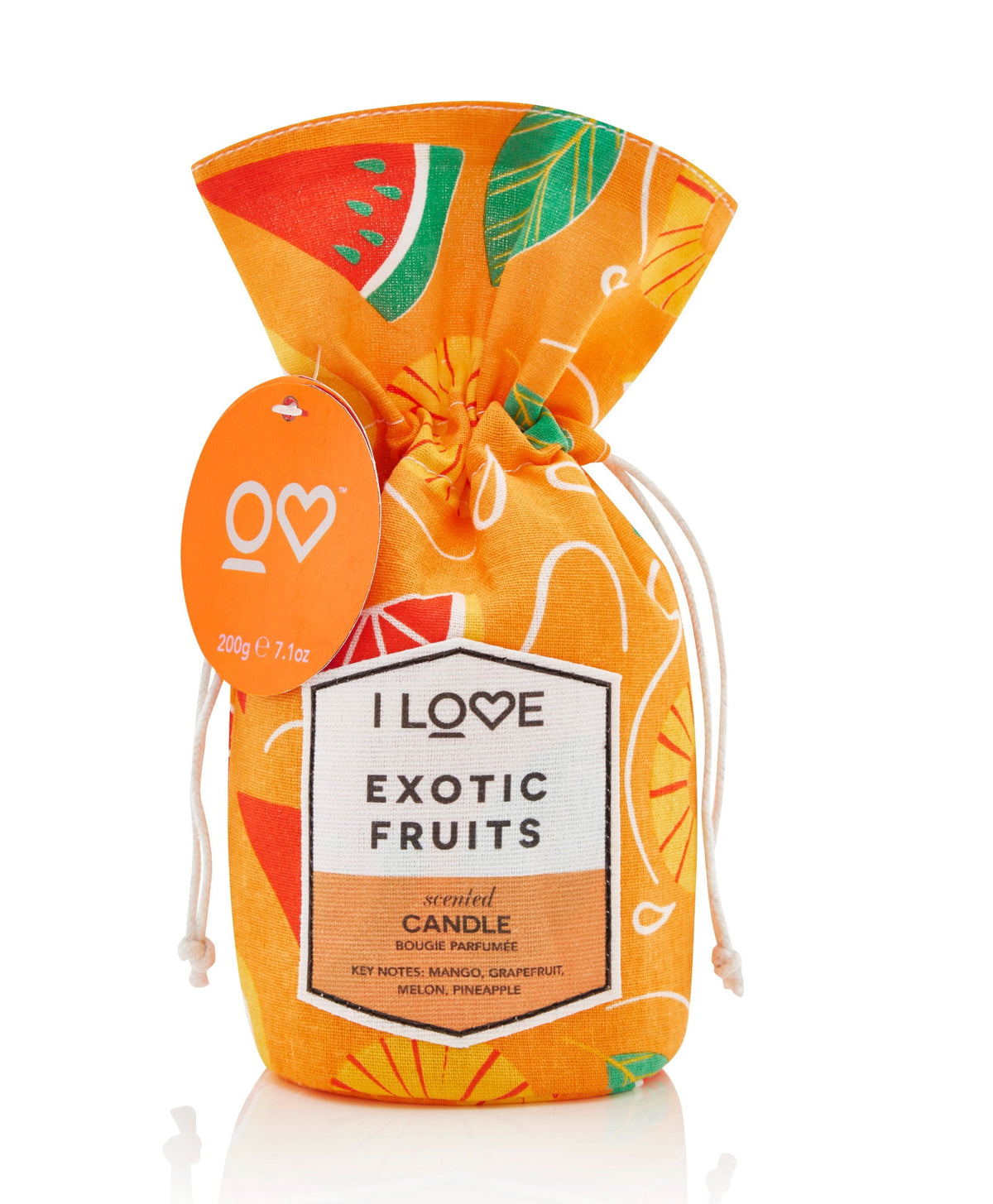 I Love, Exotic Fruits, Mango, Grapefruit, Mango, Pineapple, Αρωματικό Κερί, 160 g