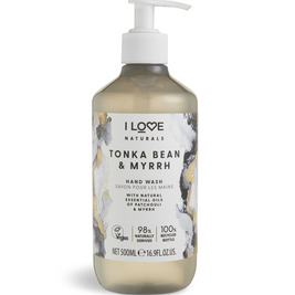 I Love, Naturals Collection, Tonka Bean & Myrrh, Liquid Soap, For Hands, 500 ml