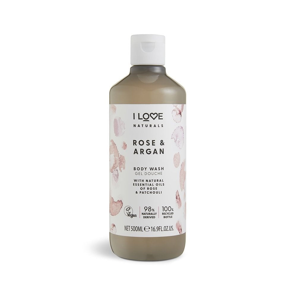I Love, Naturals Collection, Vegan, Ενυδατικό, Rose & Argan, Αφρόλουτρο, 500 ml