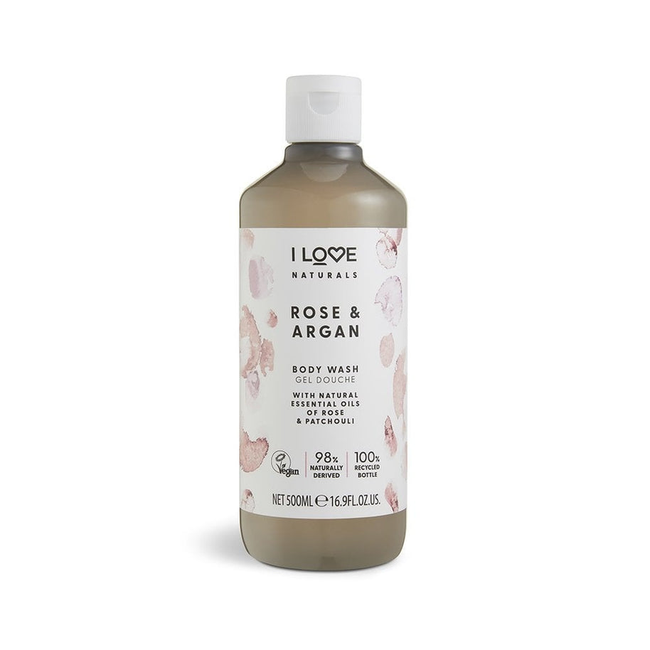 I Love, Naturals Collection, Vegan, Ενυδατικό, Rose & Argan, Αφρόλουτρο, 500 ml