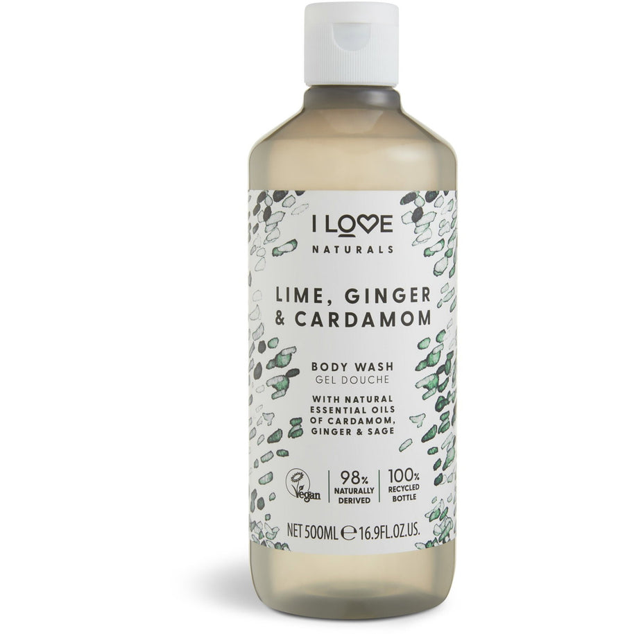 I Love, Naturals Collection, Vegan, Θρεπτική, Lime, Ginger & Cardamom, Αφρόλουτρο, 500 ml