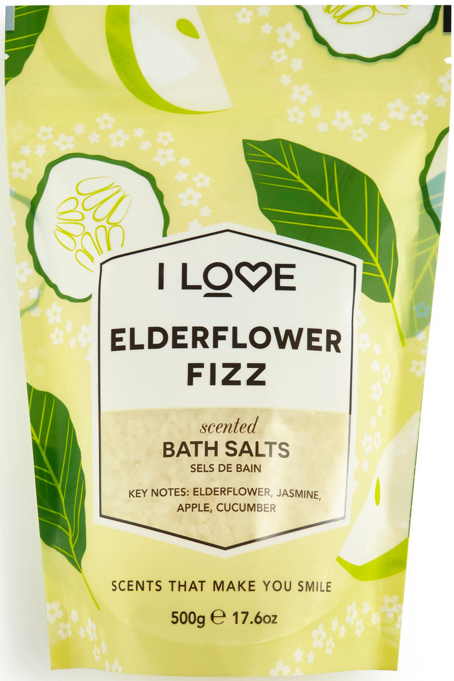 I Love, Signature Collection, Elderflower Fizz, Άλατα Μπάνιου, 500 g