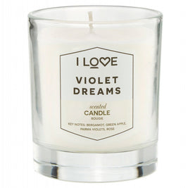 I Love, Signature Collection, Bergamot, Green Apple, Parma Violets, Rose, Scented Candle, 160 g