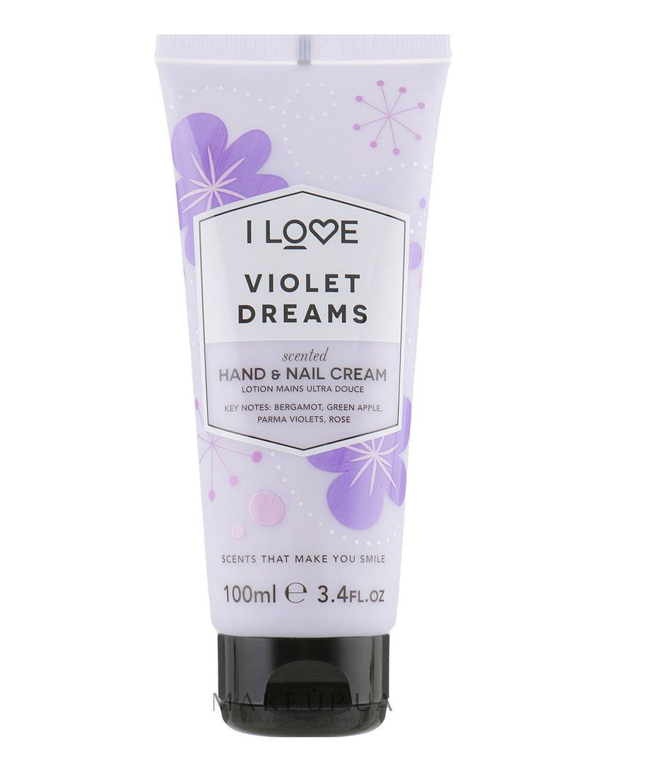 I Love, Signature Collection, Ενυδατική, Hand & Nail Cream, Violet Dreams, 100 ml