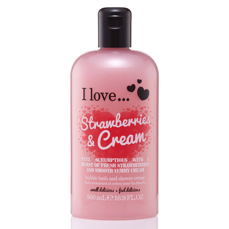 I Love, Strawberries & Cream, Ενυδατική, Κρέμα Ντους, 500 ml