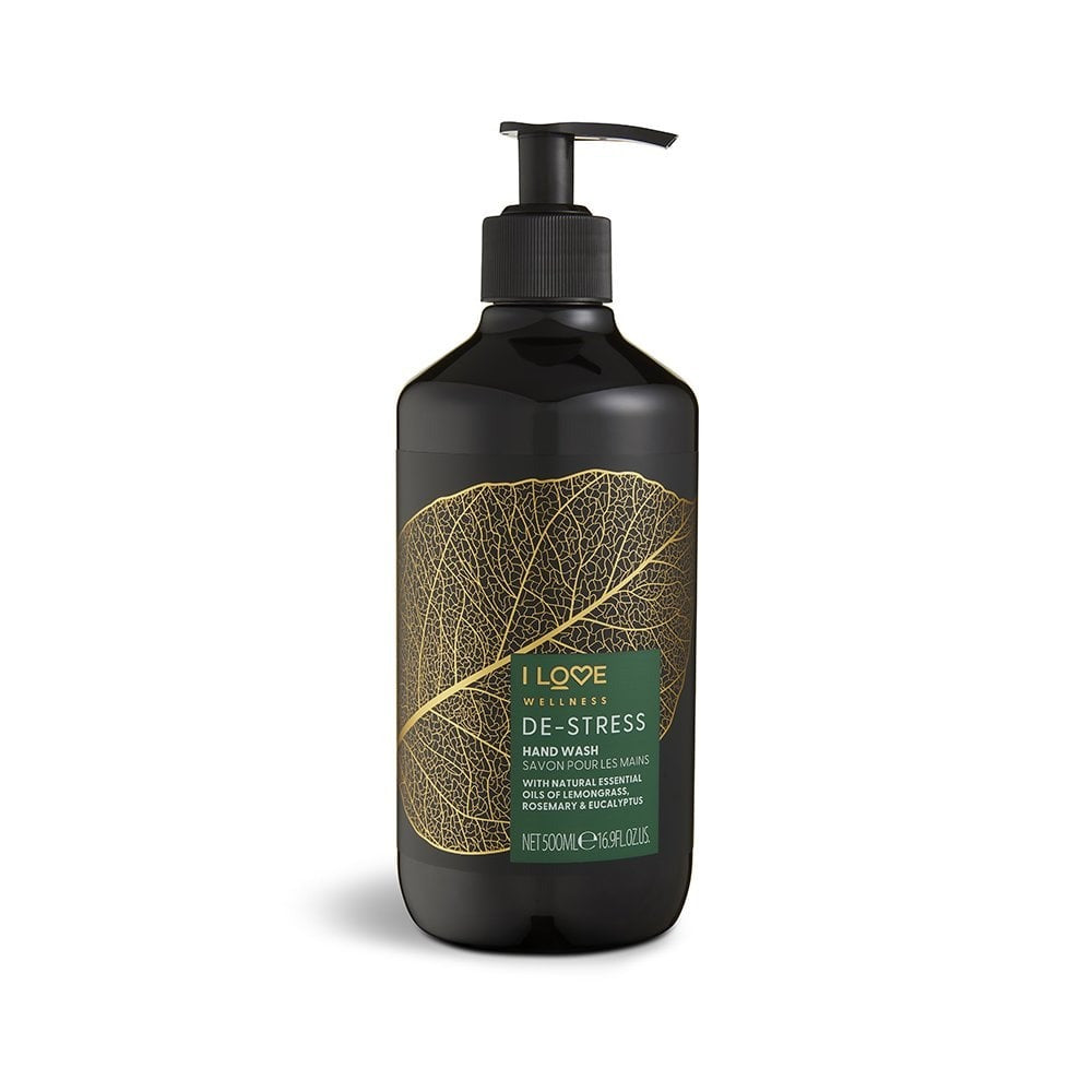 I Love, Wellness De-Stress, Lemongrass, Rosemary & Eucalyptus, Καθαρισμού, Liquid Soap, For Hands, 500 ml