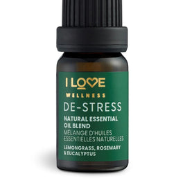 I Love, Wellness De-Stress, Lemongrass, Rosemary, Rucalyptus and Lavandin, Essential Oil, 10 ml