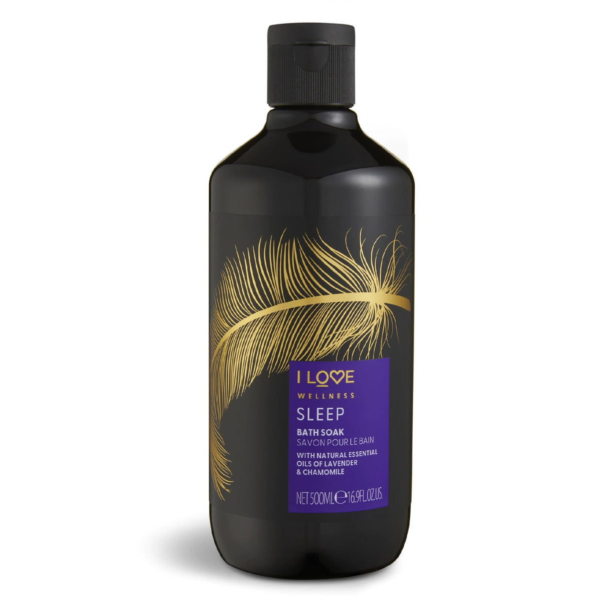 I Love, Wellness Sleep, Essential Oils, Θρεπτικό & Ενυδατικό, Chamomile & Lavender, Bath Soak, 500 ml