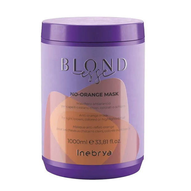 Inebrya, Blondesse No-Orange, Θεραπεία Μαλλιών Μάσκα Σε Μορφή Κρέμας, Neutralizing Orange Tones, 1000 ml