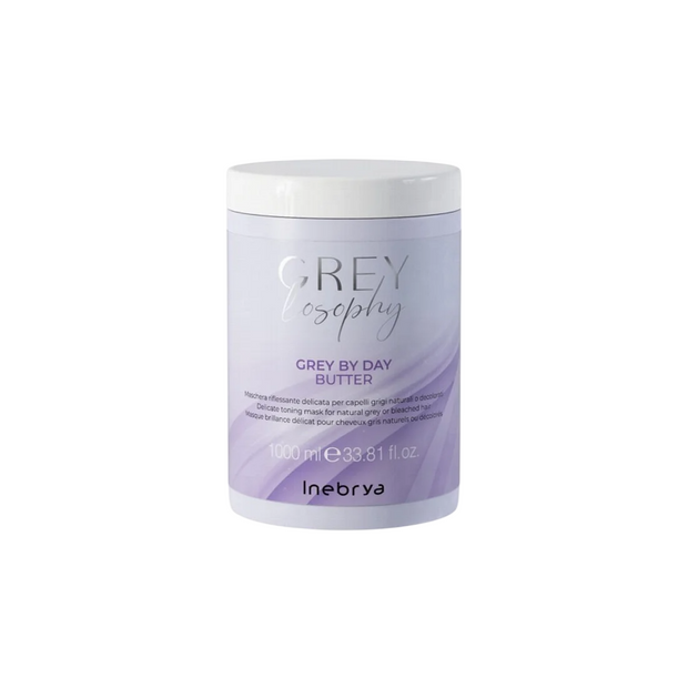 Inebrya, Grey By Day, Θεραπεία Μαλλιών Μάσκα Σε Μορφή Κρέμας, For Neutralisation Of Yellow Tones, 1000 ml