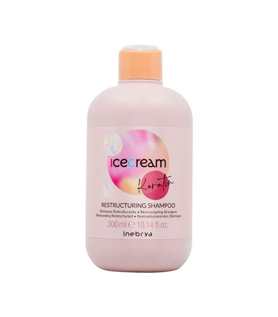 Inebrya, Ice Cream Keratin, Σαμπουάν, Λείανσης, 300 ml