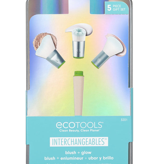 Interchangeables Σετ EcoTools: Interchangeables, Πινέλο Foundation + Interchangeables, Blending, Πινέλο για Ρουζ + Interchangeables, Angled Cut, Πινέλο για Ρουζ