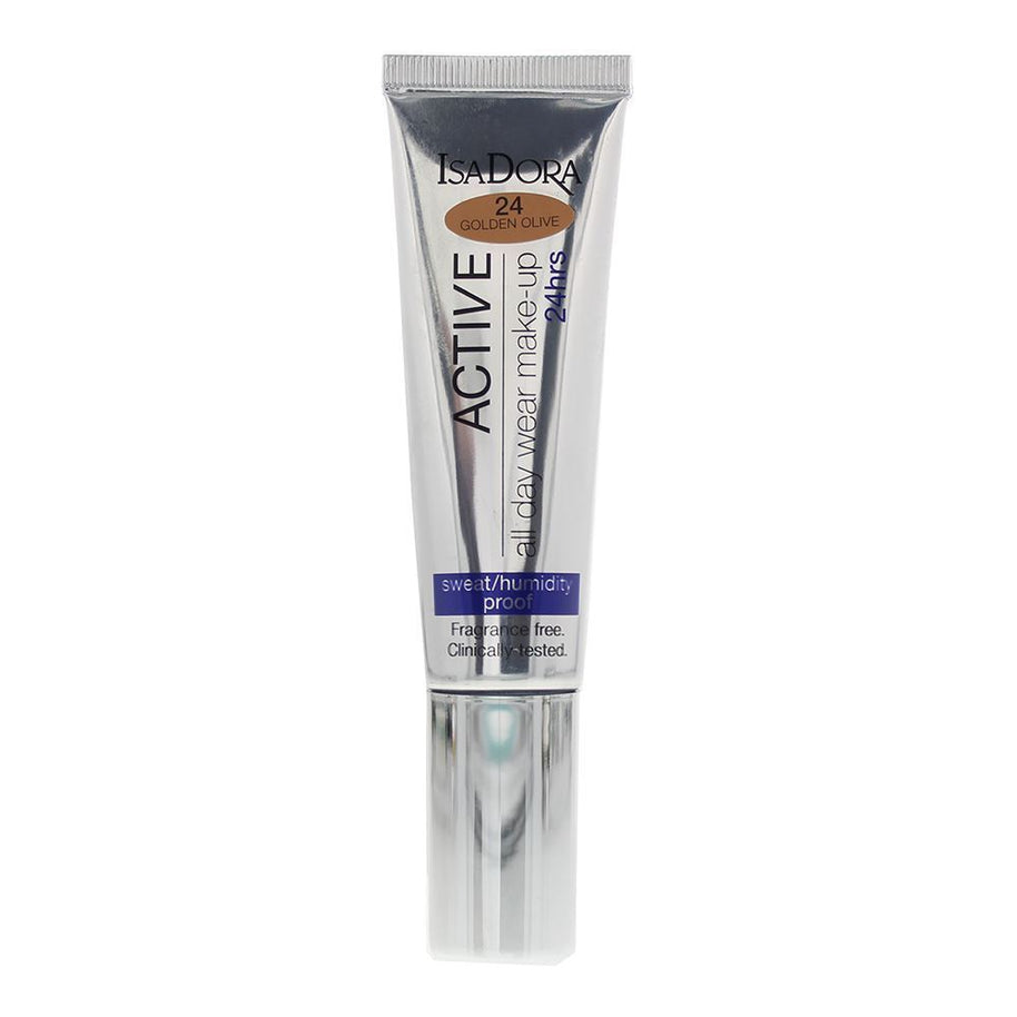 IsaDora, 24 Hrs Active, Natural, Liquid Foundation, 24, Golden Olive, 35 ml