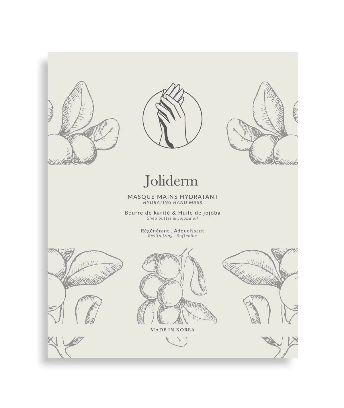 Σετ Duo, Joliderm, Joliderm, Shea Butter And Coconut Oil, Ενυδατικό & Softening, Hand Sheet Mask, 2 pcs, 2