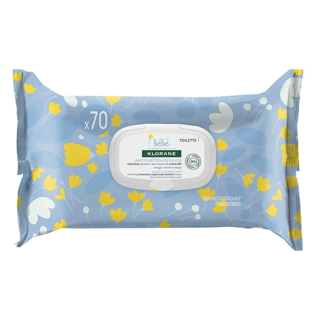 Klorane, Baby, Μαντηλάκια Καθαρισμού, Για το Πρόσωπο & Body, 70 pcs