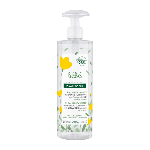 Klorane, Baby, Gentle Καθαρισμού, Καθαρισμού Water, Για το Πρόσωπο & Body, 400 ml