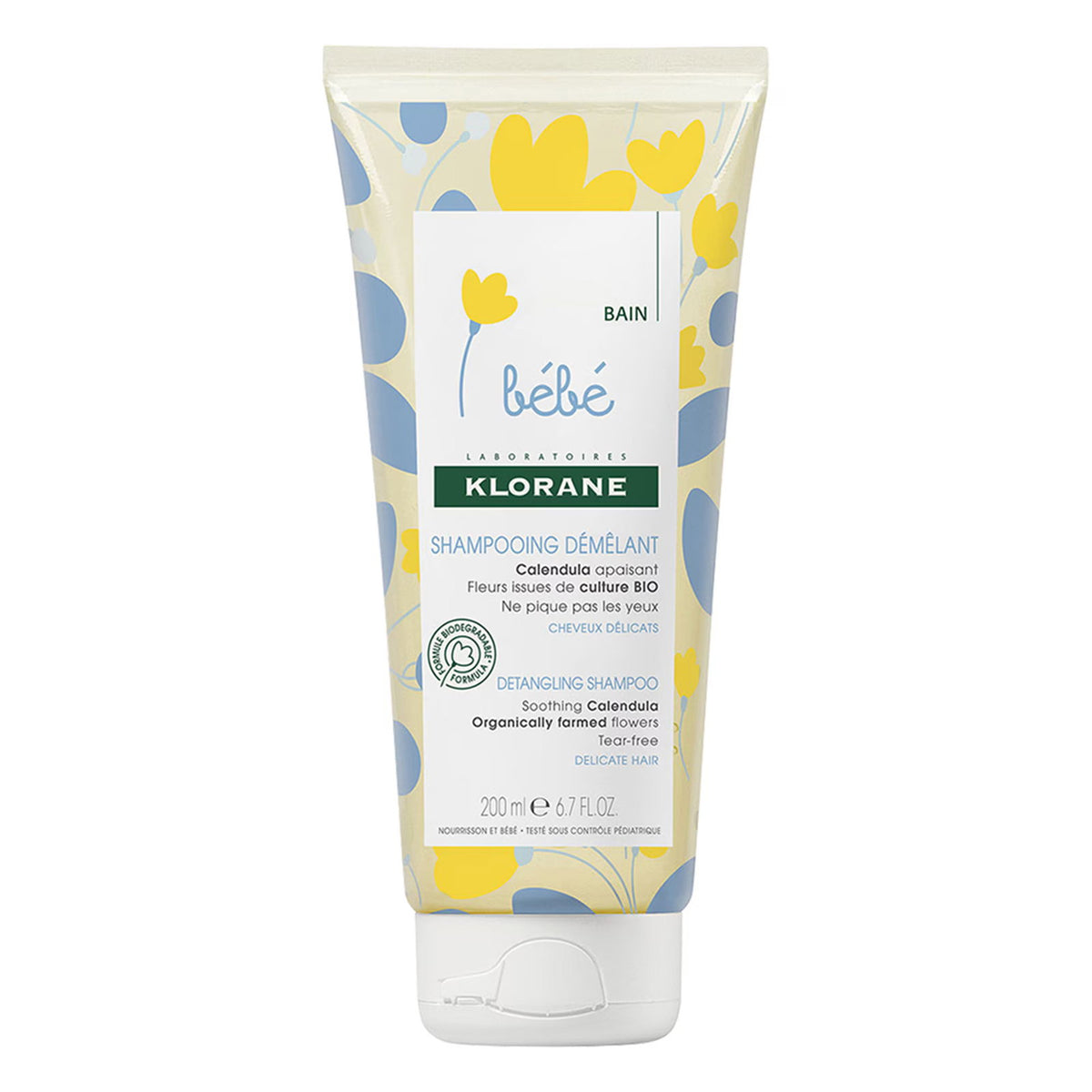 Klorane, Baby, Vegan, Hair Σαμπουάν, Smooth, 200 ml