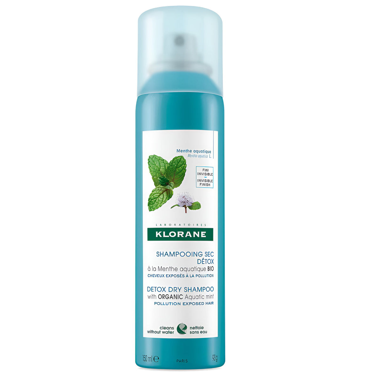 Klorane, Detox, Mint, Hair Dry Σαμπουάν, Clarifies, 150 ml