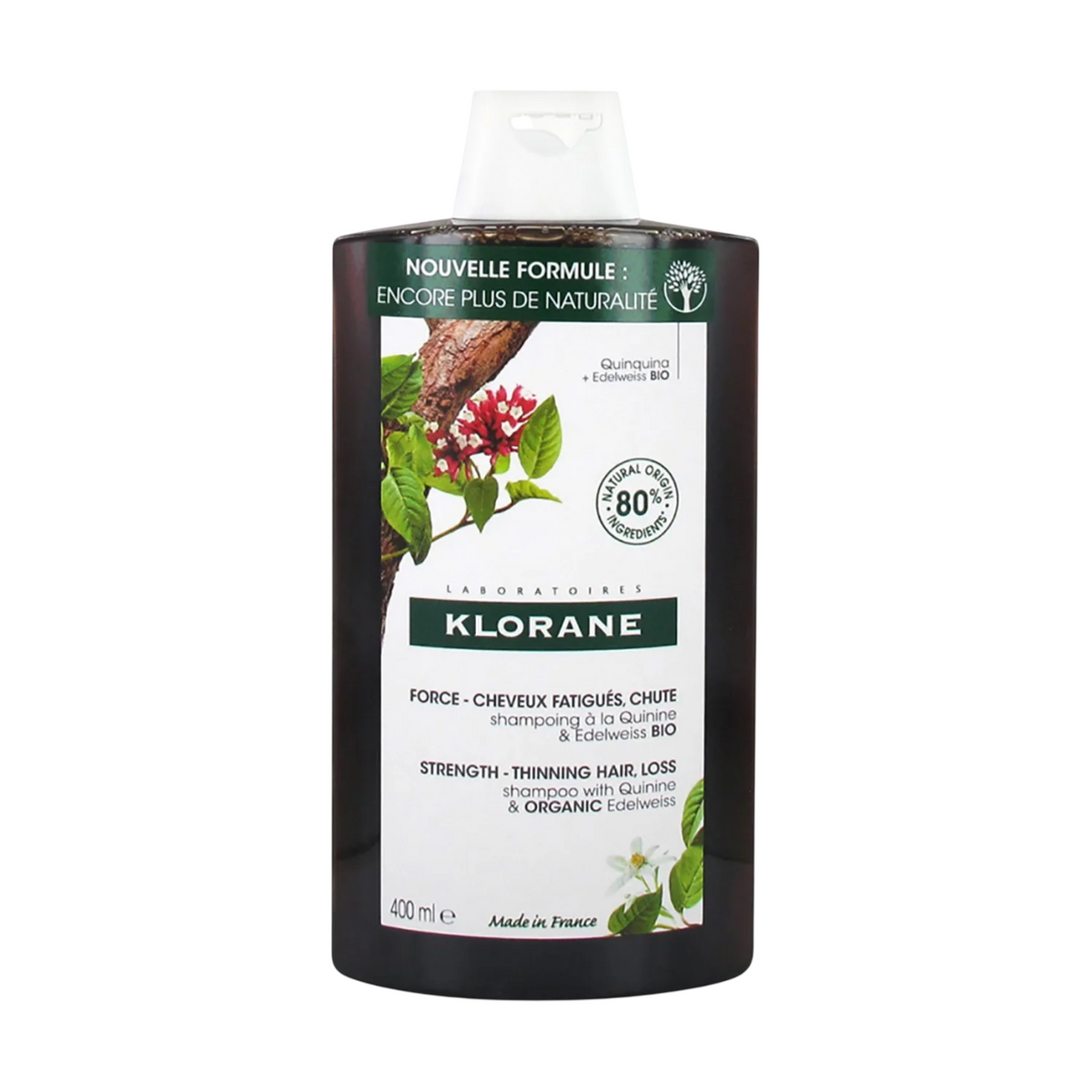 Klorane, Klorane, Quinine & Edelweiss, Hair Treatment Σαμπουάν, Strengthening, For Thinning Hair, 400 ml
