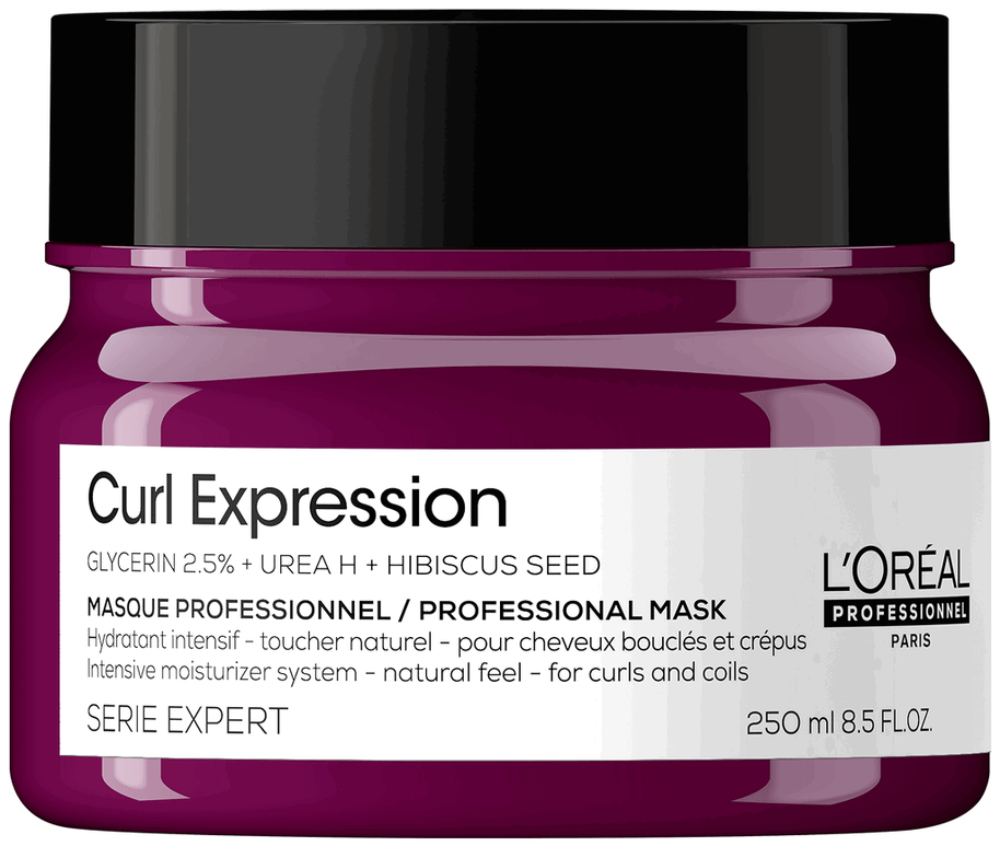 L'Oreal Professionnel, Serie Expert Curl Expression, Glycerin2.5% + Urea H + Hibiscus Seed, Θεραπεία Μαλλιών Μάσκα Σε Μορφή Κρέμας, Intense Ενυδατικό, 250 ml