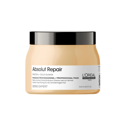 L'Oreal Professionnel, Serie Expert Absolut Repair, Protein + Gold Quinoa, Θεραπεία Μαλλιών Μάσκα Σε Μορφή Κρέμας, Instant Resurfacing, 500 ml