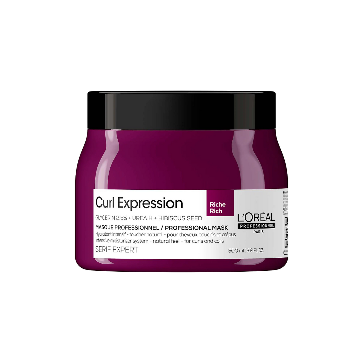 L'Oreal Professionnel, Serie Expert Curl Expression Rich, Glycerin2.5% + Urea H + Hibiscus Seed, Θεραπεία Μαλλιών Μάσκα Σε Μορφή Κρέμας, Intense Ενυδατικό, 500 ml