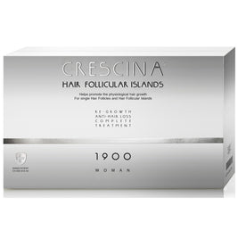Labo Suisse, Crescina Follicular Islands 1900, For Growth Stimulation, Ampoules Treatment Ορός, For Scalp, Για Γυναίκες, 10 +10 pcs