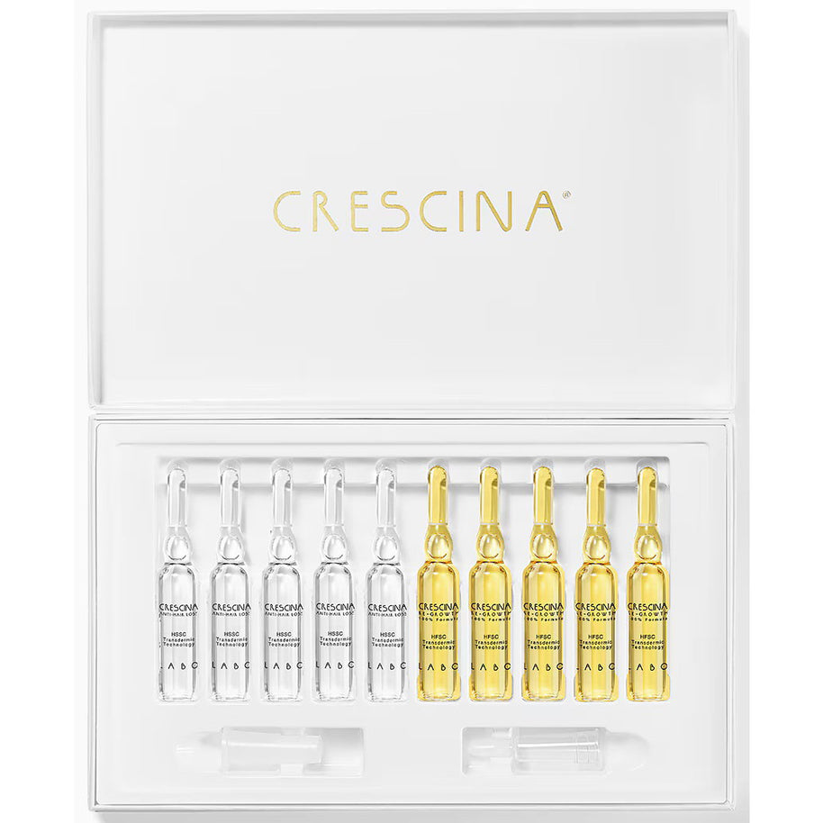 Labo Suisse, Crescina, Transdermic HFSC 500, For Growth Stimulation, Ampoules Treatment Ορός, For Scalp, Για Γυναίκες, 10 + 10 pcs, 3.5 ml