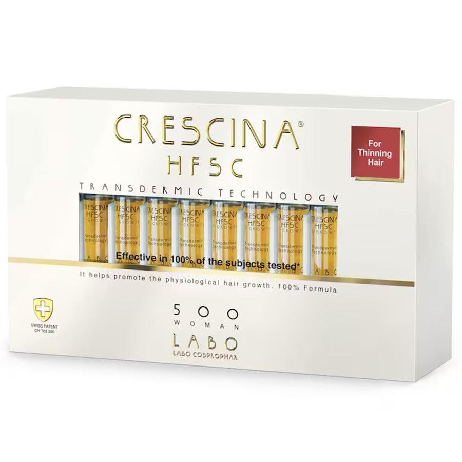 Labo, Crescina, Transdermic HFSC 500, For Growth Stimulation, Ampoules Treatment Serum, For Scalp, Γυναικείο, 20 pcs, 3.5 ml