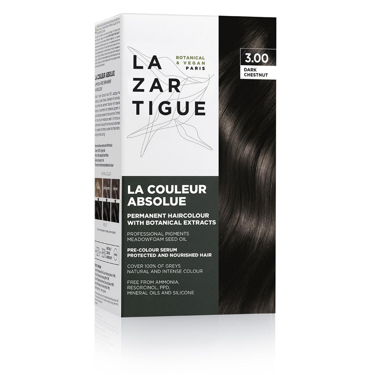Lazartigue, La Couleur Absolue, Μόνιμη Βαφή Μαλλιών, 3.00 Dark Chestnut, 143 ml