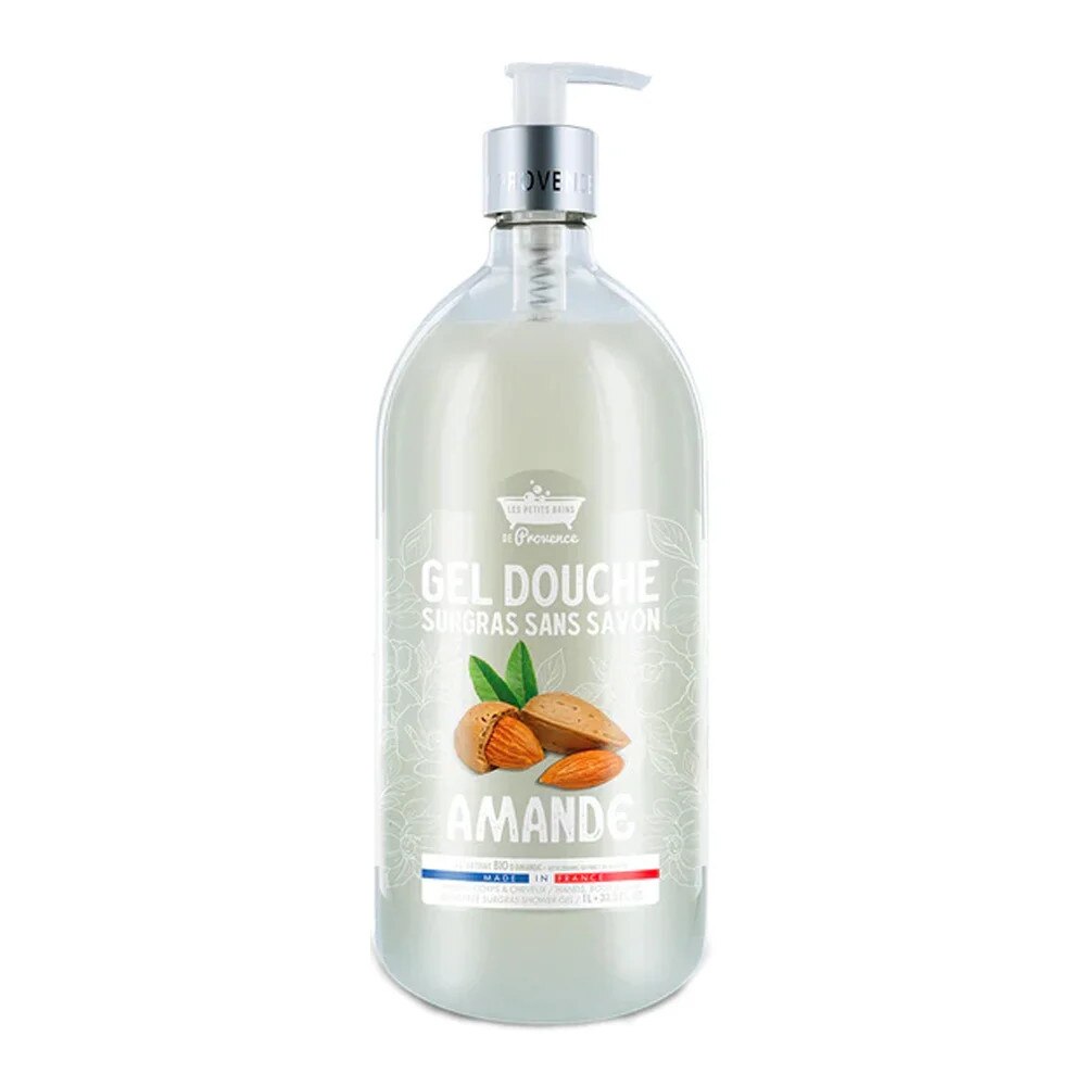 Les Petites Bains de Provence, Almond, Αφρόλουτρο, Για Ευαίσθητες Επιδερμίδες, 1000 ml