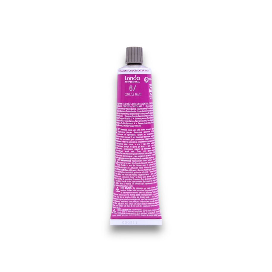 Londa Professional, Londacolor, Permanent Hair Dye, 6, 60 ml