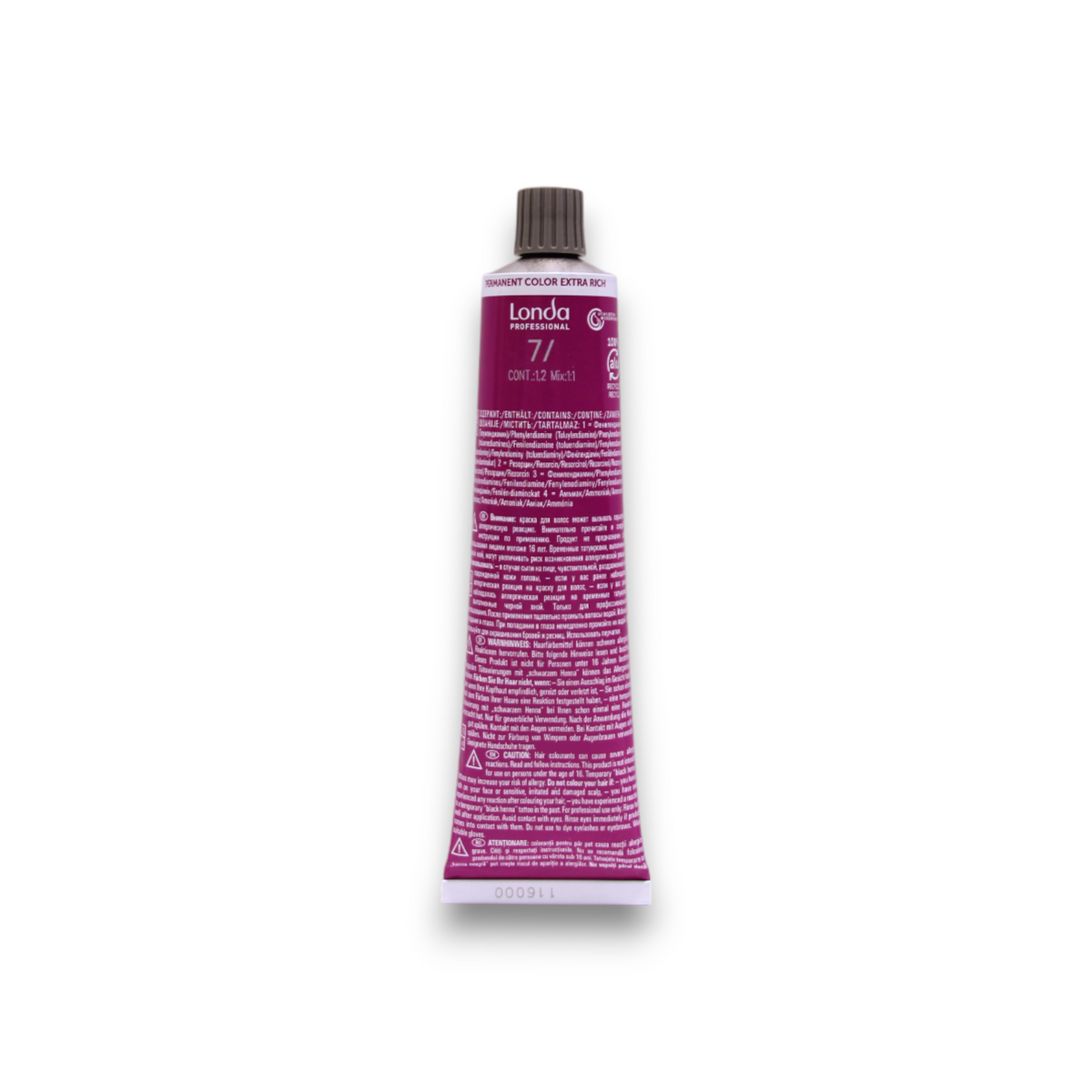 Londa Professional, Londacolor, Permanent Hair Dye, 7/ Medium Blonde, 60 ml